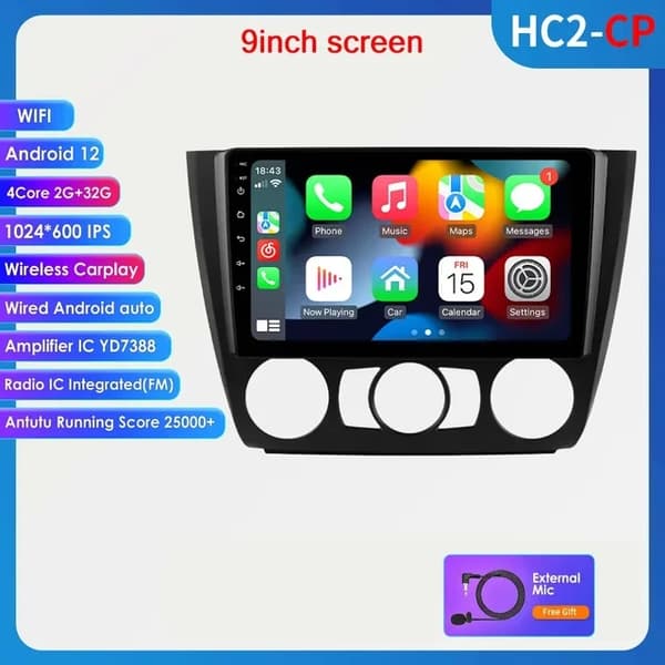 Android Autoradio, Multimedie Videoafspiller, GPS HeadUnit, P1 (4Core 1G 32G)