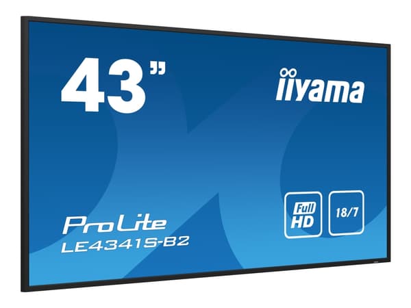 iiyama ProLite LE4341S-B2 - 43" Diagonalklasse (42.5" synlig) LED-bakgrunnsbelyst LCD-skjerm - intelligent skilting - 1080p 1920 x 1080 - svart fas m