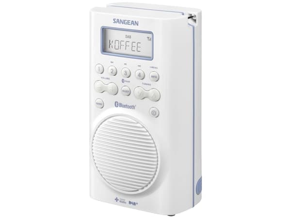 Badeværelsesradio Sangean H205 DAB+, FM vandtæt Hvid