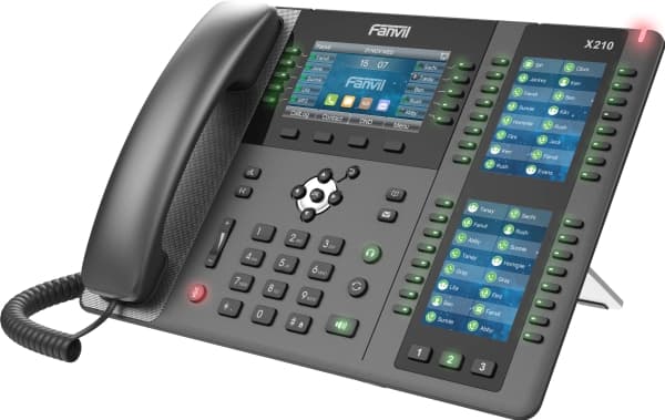 Fanvil X210 V2, IP-telefon, Sort, Kablet håndsett, Bord/Vegg, 20 linjer, 2000 oppføringer Sort
