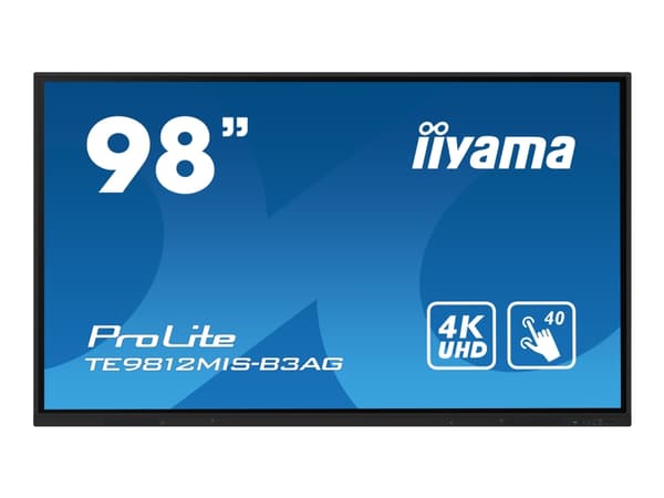 iiyama ProLite TE9812MIS-B3AG - 98" Diagonal klass (97.5" visbar) LED-bakgrundsbelyst LCD-skärm - interaktiv digital skyltning - med pekskärm (multi-