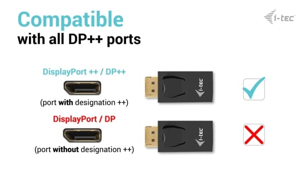 i-Tec - Videokort - DisplayPort hane till HDMI hona