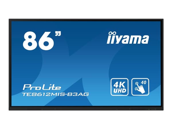 iiyama ProLite TE8612MIS-B3AG - 86" Diagonal klass (85.6" visbar) LED-bakgrundsbelyst LCD-skärm - interaktiv digital skyltning - med pekskärm (multi-