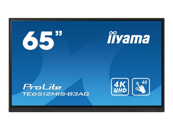 iiyama ProLite TE6512MIS-B3AG - 65" Diagonalklasse (64.5" synlig) LED-bakgrunnsbelyst LCD-skjerm - interaktiv digital skilting - med berøringsskjerm