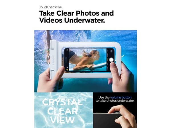 Spigen Aqua Shield A601, Vattensportaktivitet, Smartphone, Blå, Termoplastisk polyuretan (TPU), 30 m, IPX8