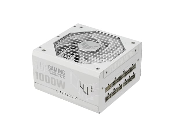 ASUS TUF Gaming - White Edition - strømforsyning (intern) - ATX12V 3.0/ EPS12V - 80 PLUS Gold - AC 100-240 V - 1000 watt - aktiv PFC - hvit