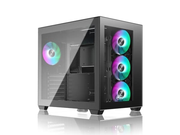 RAIJINTEK PAEAN C7 TG4, Midi Tower, PC, Sort, ATX, Micro ATX, Mini-ITX, SPCC, Herdet glass, Spilling