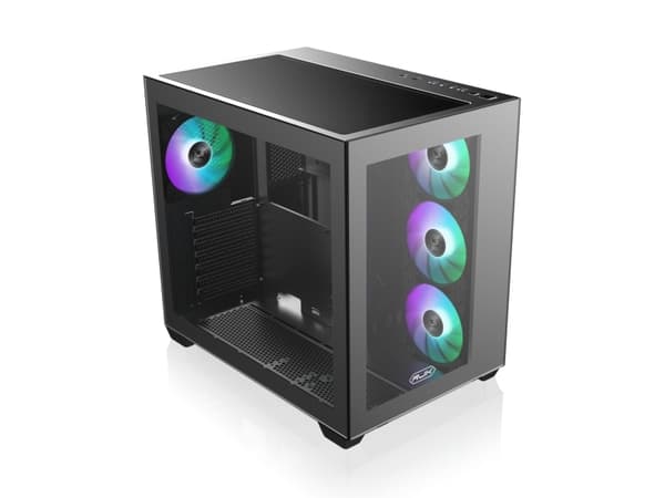 RAIJINTEK PAEAN C7 TG4, Midi Tower, PC, Sort, ATX, Micro ATX, Mini-ITX, SPCC, Herdet glass, Spilling