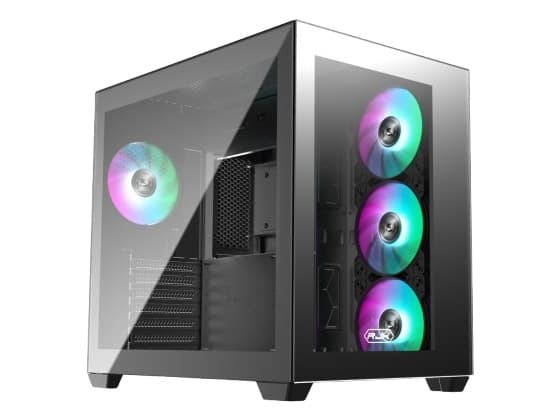 RAIJINTEK PAEAN C7 TG4, Midi Tower, PC, Svart, ATX, micro ATX, Mini-ITX, SPCC, Härdat glas, Spela Svart