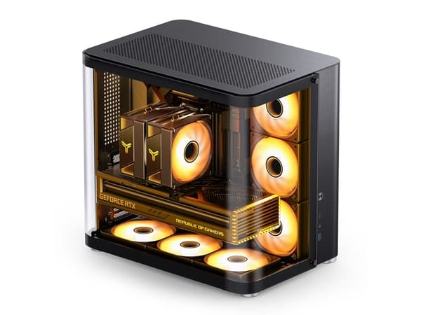 Jonsbo TK-2 2.0, Midi Tower, PC, Svart, ATX, ITX, Mini-ATX, Stål, Härdat glas, 16,5 cm