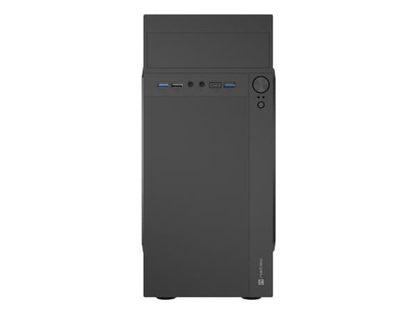 NATEC Helix USB C, Mini Tower, PC, Svart, micro ATX, Mini-ITX, ABS, Nät, Metall, Plast, Stål, 14,8 cm
