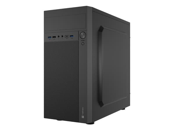 NATEC Helix USB C, Mini Tower, PC, Svart, micro ATX, Mini-ITX, ABS, Nät, Metall, Plast, Stål, 14,8 cm