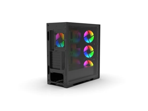 Inca EMG-17XB, Midi Tower, PC, Svart, ATX, micro ATX, Mini-ITX, ABS, Metall, Spela