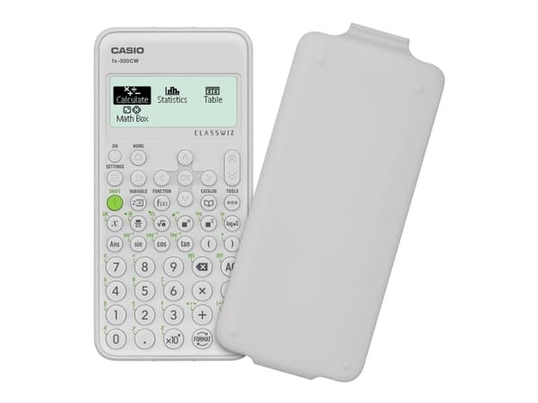Casio fx-350CW, Lomme, Vitenskaplig, 12 sifre, Batteri, Hvit
