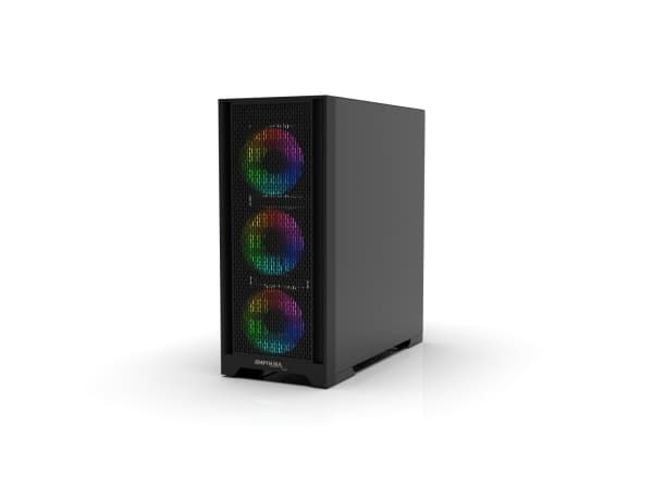 Inca EMG-15XB, Midi Tower, PC, Svart, ATX, micro ATX, Mini-ATX, ABS, Metall, Spela