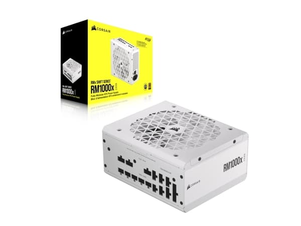 CORSAIR RMx Series RM1000X SHIFT - Strømforsyning (intern) - ATX12V 3.0/ EPS12V 2.92 - 80 PLUS Gold - AC 100-240 V - 1000 watt - hvit