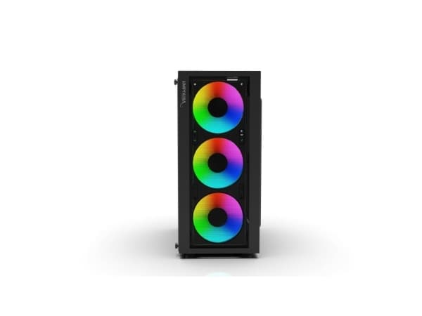 Inca EMG-15XN, Midi Tower, PC, Svart, ATX, micro ATX, Mini-ATX, ABS, Metall, Spela