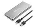 Miniatyrbild 1 av 5: Qoltec - Förvaringslåda - NGFF - M.2 - SATA 6Gb/s - USB 3.0 - silver