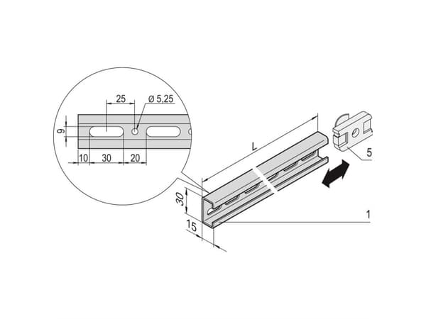 Schroff 22114457 Profiilikisko 1 kpl