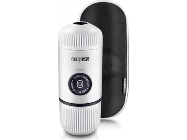Puoliautomaattinen jauhetun kahvin keitin tarjottimella WACACACACO NANOPRESSO CHILL Valkoinen