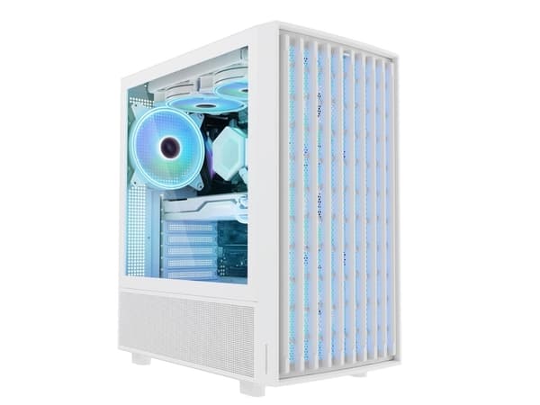 Modecom Breeze ARGB Flow -kotelo valkoinen (AT-BREEZE-MG-ARGB-20-000000-0002)