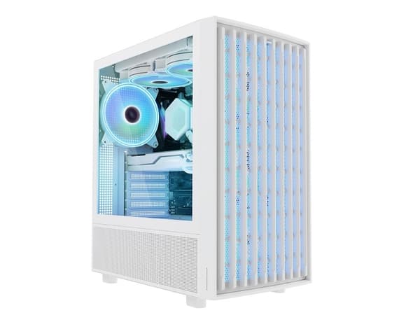 Modecom Breeze ARGB Flow -kotelo valkoinen (AT-BREEZE-MG-ARGB-20-000000-0002)