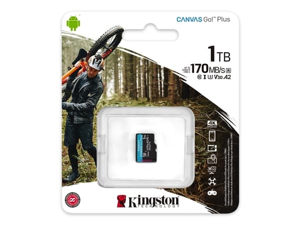 Kingston Canvas Go! Plus - Flashminnekort - 1 TB - A2 / Video Class V30 / UHS-I U3 / Class10 - microSDXC UHS-I