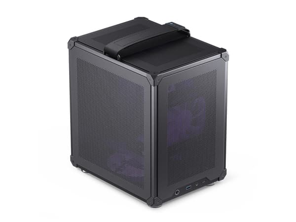 Jonsbo C6, Mini Tower, PC, musta, ITX, mikro ATX, teräs, pelit musta