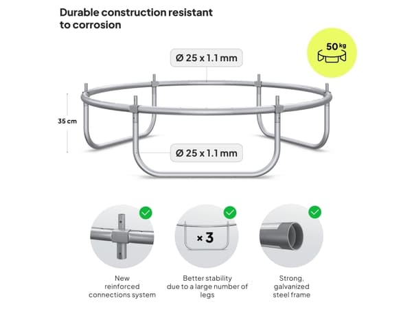 Studsmatta Zipro Jump Pro OUT med externt nät 4FT 127cm