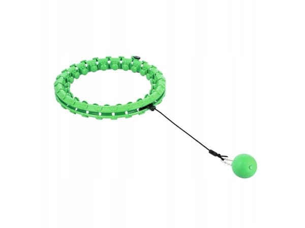 HMS hula hoop med nagler og vekt HMS hhw01 grønn + slankebelte br163 rød