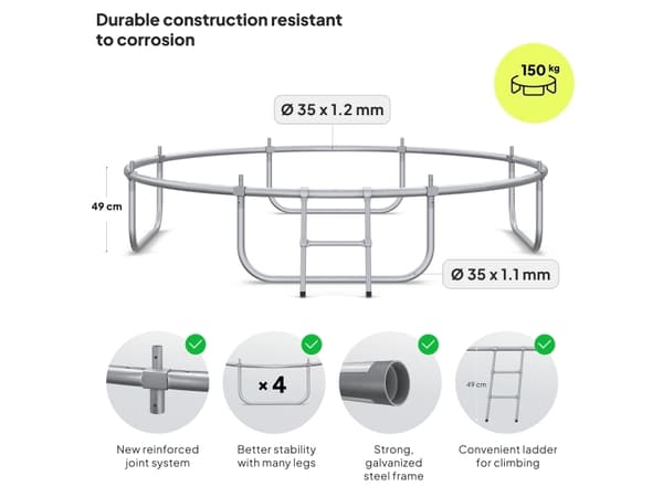 Jump Pro Premium med indvendigt net 8FT 252cm