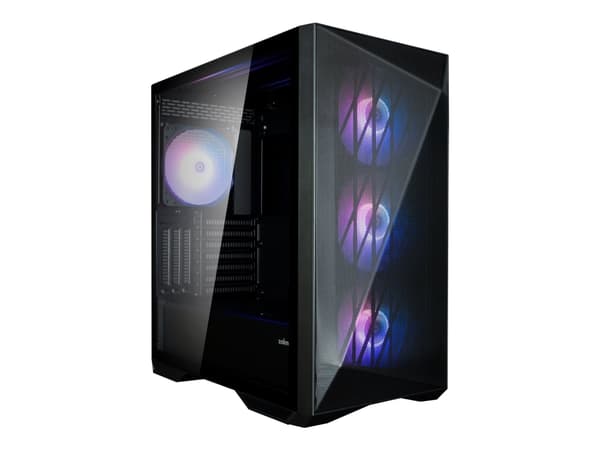 Zalman Z9 Iceberg MS - Mid tower - utökad ATX - genomskinlig sidopanel (härdat glas) - ingen strömförsörjning - svart - USB/ljud Svart