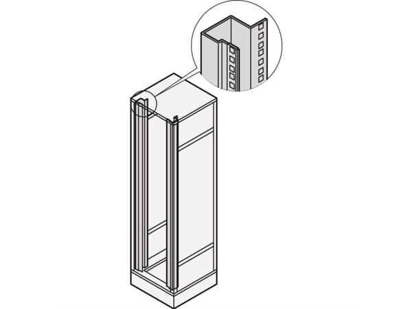 SCHROFF 19"-Butikkprofil med Universal Lochung (EIA) - BUTIKKPROFIL SATZ 38HE 7021 (22117836)