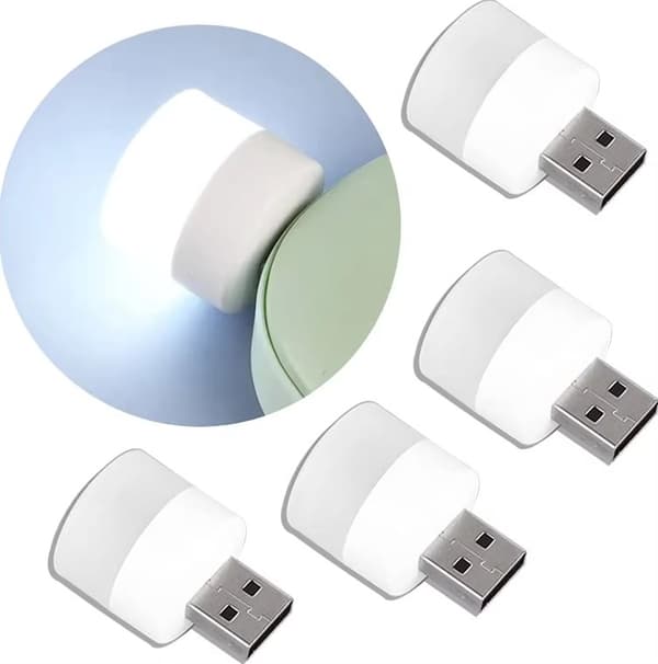 2 st 5V 1W Mini USB Night Light USB Plug Small Reading Lamp Book Lamps LED Eye Protection Reading white Light