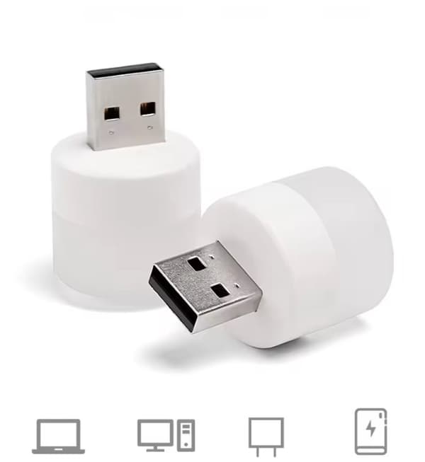 2 st 5V 1W Mini USB Night Light USB Plug Small Reading Lamp Book Lamps LED Eye Protection Reading white Light