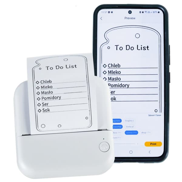 Pocket Bluetooth mini termisk printer til fotos og noter