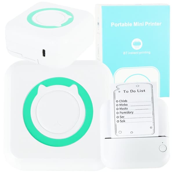 Pocket Bluetooth mini termisk printer til fotos og noter