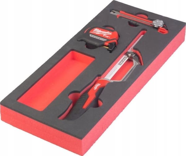 MILWAUKEE FOAM INSERT WITH CUTTING AND MEASURING TOOLS - FOR TOOL CARTS %%%