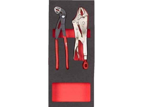 MILWAUKEE FOAM INSERT WITH ADJUSTABLE AND CLAMPING PLIERS - FOR TOOL CARTS