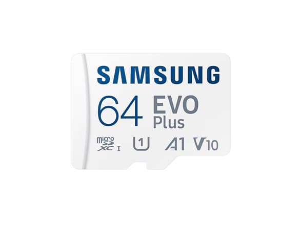 Samsung EVO Plus MB-MC64S - Flashminnekort (microSDXC til SD-adapter inkludert) - 64 GB - A1 / Video Class V10 / UHS-I U1 / Class10 - microSDXC UHS-I
