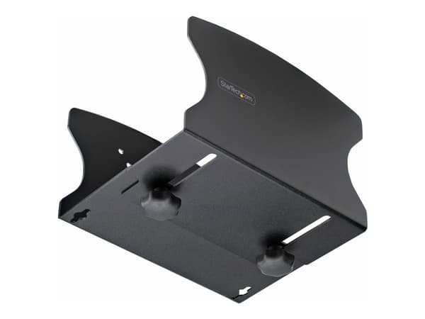 StarTech.com 2NS-CPU-WALL-MOUNT, Seinälle asennettava keskusyksikköteline, Työpöytä, 18 kg, Musta, Muovi, Kumi, Terästä, Pystysuora