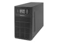 Pikkukuva 1 / 5: Qoltec - UPS - tehokerroin 1.0, LCD, EPO, online - AC 110-300 V - 3000 Watt - 3000 VA - 7 At - RS-232, USB, RJ-45 - lähtöliittimet: 4 - musta