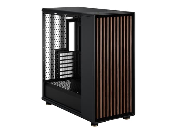 Fractal Design North XL - Tower - utökad ATX - genomskinlig sidopanel (härdat glas) - ingen strömförsörjning (ATX) - kolsvart - USB/Audio/Mic