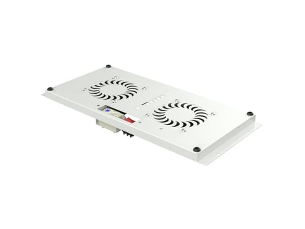 Techly I-CASE IP55-FAN2, Avkjølingsvifte, Grå, Aluminium, 2 vifter, 1U, IP55