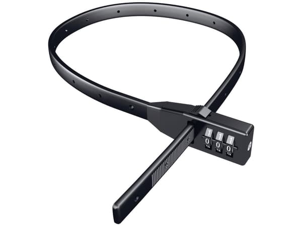 BASI 6990-0310-SCHW, Kabellås, Sort, Metall, Plast, Tresifret kombinasjon, 10 mm, 530 mm