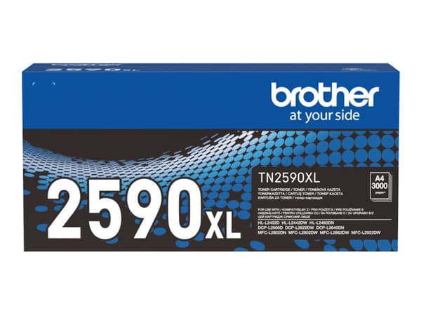 Brother TN2590XL - Svart - original - boks - tonerpatron - for Brother MFC-L2922DW
