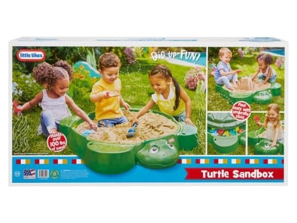 Little Tikes hiekkalaatikko Turtle kokoontaitettava kannella (664526)