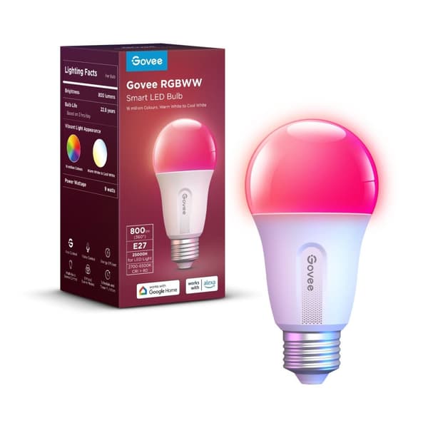 Govee - WiFi  Bluetooth Smart Light Bulb 800lm