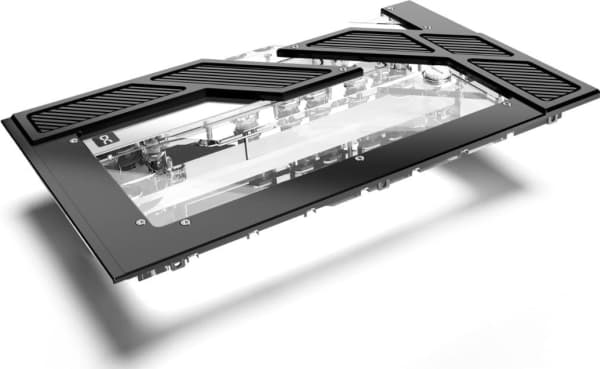 Alphacool 13848, Bakplate, Akryl, Aluminium, Sort, Gjennomsiktig, 1/4", 4-pin, 0,8 stang