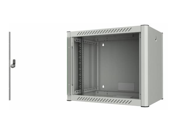 LOGON RWP09U45WH, Seinään asennettava laitekehikko, 9U, Näppäinlukko, 19 kg, Valkoinen